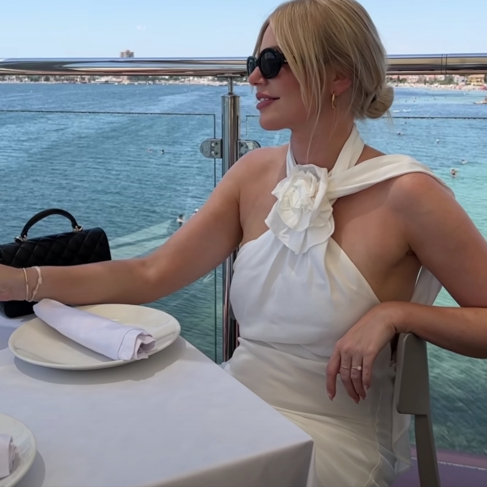 Zara White Halter Mini Dress